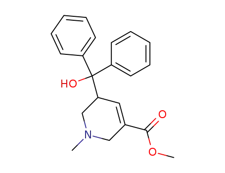Molecular Structure of 98942-85-9 ((5RS)-methyl 5-(1'-hydroxybenzhydryl)-1-methyl-1,2,5,6-tetrahydropyridine-3-carboxylate)