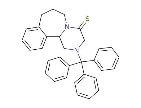 2-(triphenylmethyl)-4-thioxo-1,2,3,4,6,7,8,12b-octahydropyrazino<2,1-a><2>benzazepine