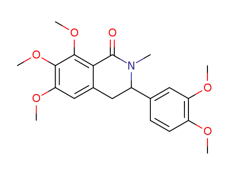 1(2H)-Isoquinolinone,
3-(3,4-dimethoxyphenyl)-3,4-dihydro-6,7,8-trimethoxy-2-methyl-