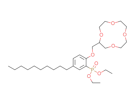 Phosphonic acid,
[5-decyl-2-(1,4,7,10-tetraoxacyclododec-2-ylmethoxy)phenyl]-, diethyl
ester