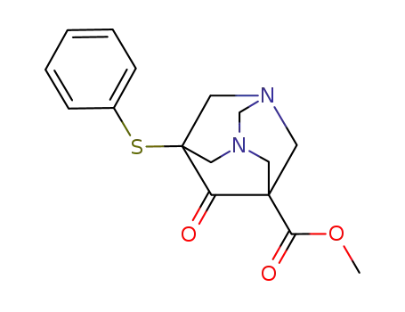 5-methoxycarbonyl-6-oxo-7-phenylthio-1,3-diazaadamantane