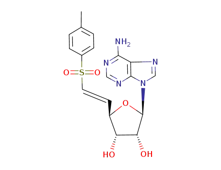 9-<5,6-dideoxy-6-(p-toluenesulfonyl)-β-D-ribo-hex-5(E)-enofuranosyl>adenine