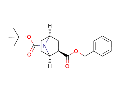 Molecular Structure of 918411-49-1 (7-Azabicyclo[2.2.1]heptane-2,7-dicarboxylic acid, 7-(1,1-dimethylethyl)
2-(phenylmethyl) ester, (1R,2R,4S)-)