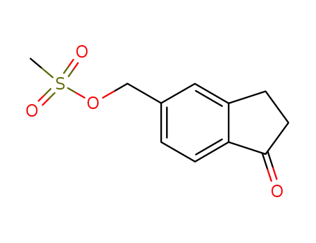 Molecular Structure of 760995-54-8 (1H-Inden-1-one, 2,3-dihydro-5-[[(methylsulfonyl)oxy]methyl]-)