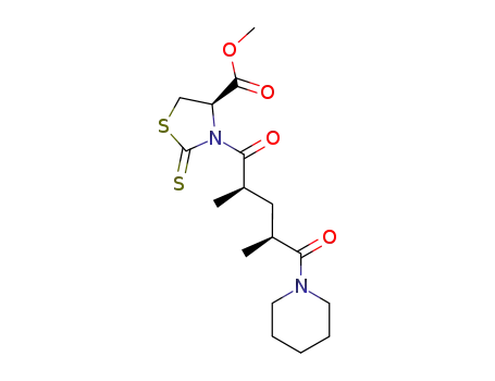 (R)-3-((2R,4S)-2,4-Dimethyl-5-oxo-5-piperidin-1-yl-pentanoyl)-2-thioxo-thiazolidine-4-carboxylic acid methyl ester