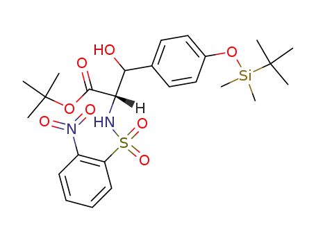 3-[4-(<i>tert</i>-butyl-dimethyl-silanyloxy)-phenyl]-3-hydroxy-2-(2-nitro-benzenesulfonylamino)-propionic acid <i>tert</i>-butyl ester