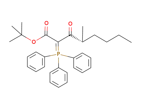 (R)-4-Methyl-3-oxo-2-(triphenyl-λ<sup>5</sup>-phosphanylidene)-octanoic acid tert-butyl ester