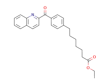 Molecular Structure of 147862-65-5 (Benzeneheptanoic acid, 4-(2-quinolinylcarbonyl)-, ethyl ester)
