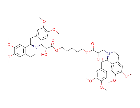 Molecular Structure of 145487-80-5 (N,N-(2RS,12RS)-2,12-dihydroxy-4,10-dioxa-3,11-dioxotridecylene-1,13-diyl-bis(RS)-tetrahydropapaverine)