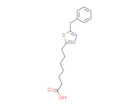 Molecular Structure of 142260-11-5 (2-Thiopheneheptanoic acid, 5-(phenylmethyl)-)