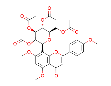5,7-dimethoxy-2-(4-methoxyphenyl)-8-(2,3,4,6-tetra-O-acetyl-β-D-glucopyranosyl)-4H-1-benzopyran-4-one