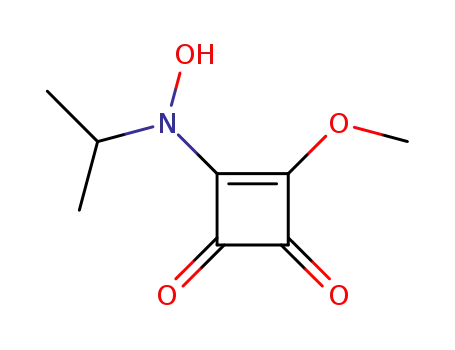 Molecular Structure of 100749-01-7 (3-(N-Hydroxy-isopropylamino)-4-methoxy-3-cyclobuten-1,2-dion)