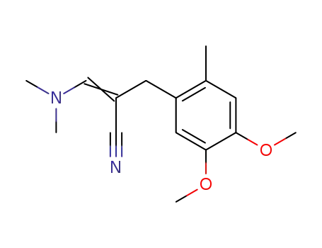 Molecular Structure of 141292-65-1 ((E)-2-(4,5-Dimethoxy-2-methyl-benzyl)-3-dimethylamino-acrylonitrile)