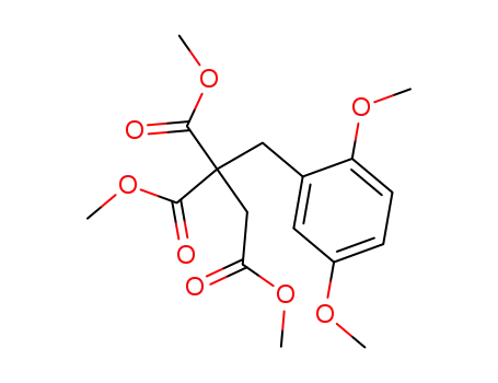 Molecular Structure of 53877-30-8 (trimethyl 3-(2,5-dimethoxyphenyl)propane-1,2,2-tricarboxylate)