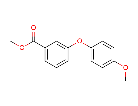Molecular Structure of 64691-60-7 (Benzoic acid, 3-(4-methoxyphenoxy)-, methyl ester)