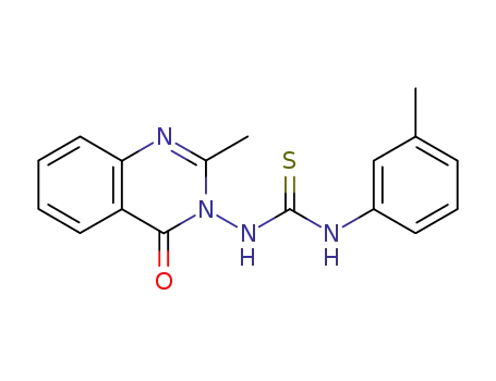 Molecular Structure of 105886-56-4 (Thiourea, N-(2-methyl-4-oxo-3(4H)-quinazolinyl)-N'-(3-methylphenyl)-)