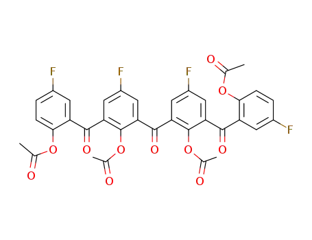 Acetic acid 2-[2-acetoxy-3-(2-acetoxy-5-fluoro-benzoyl)-5-fluoro-benzoyl]-6-(2-acetoxy-5-fluoro-benzoyl)-4-fluoro-phenyl ester