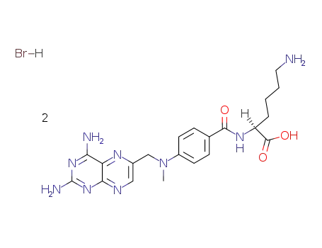 Molecular Structure of 51865-81-7 (N~2~-(4-{[(2,4-diaminopteridin-6-yl)methyl](methyl)amino}benzoyl)lysine)
