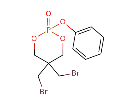 Molecular Structure of 38578-25-5 (5,5-Bis-bromomethyl-2-phenoxy-[1,3,2]dioxaphosphinane 2-oxide)