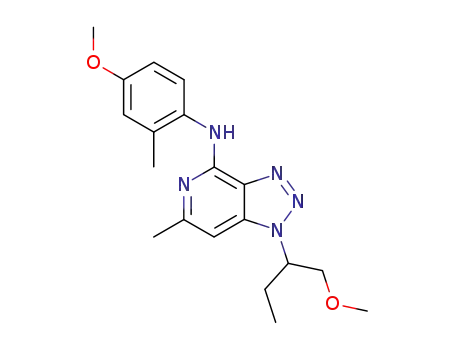 Molecular Structure of 197801-88-0 (N-(4-Methoxy-2-methylphenyl)-1-[1-(methoxymethyl)propyl]-6-methyl-1H-1,2,3-triazolo[4,5-c]pyridin-4-amine)