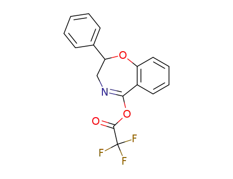 Molecular Structure of 83406-04-6 (Acetic acid, trifluoro-, 2,3-dihydro-2-phenyl-1,4-benzoxazepin-5-yl ester)