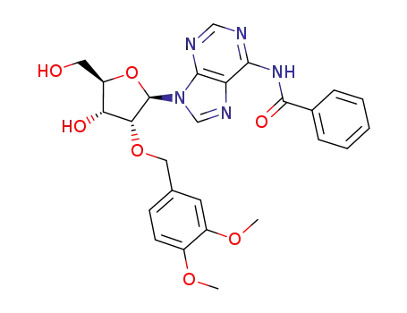 N-{9-[(2R,3R,4R,5R)-3-(3,4-Dimethoxy-benzyloxy)-4-hydroxy-5-hydroxymethyl-tetrahydro-furan-2-yl]-9H-purin-6-yl}-benzamide
