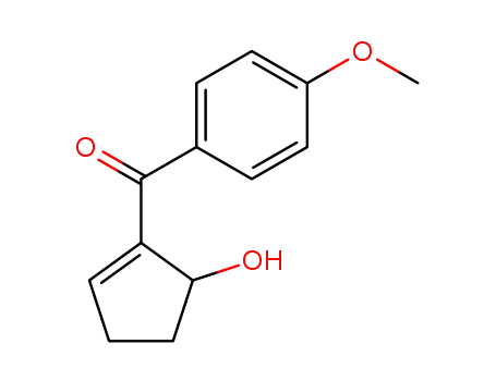 Molecular Structure of 88738-04-9 (Methanone, (5-hydroxy-1-cyclopenten-1-yl)(4-methoxyphenyl)-)