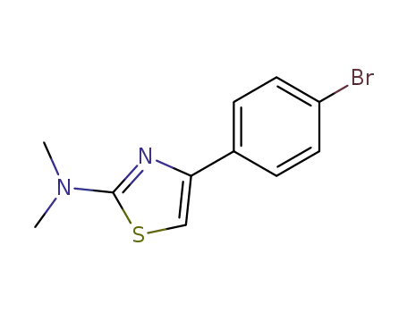 Molecular Structure of 85656-47-9 (4-(4-BROMOPHENYL)-N,N-DIMETHYL-1,3-THIAZOL-2-AMINE)