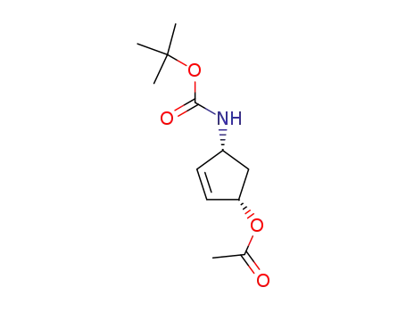 (1S,4R)-Acetic acid 4-tert-butoxycarbonylamino-cyclopent-2-enyl ester