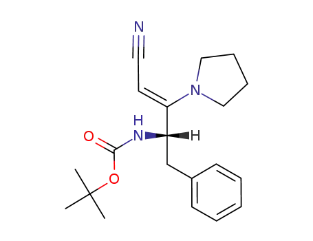 ((Z)-(S)-1-Benzyl-3-cyano-2-pyrrolidin-1-yl-allyl)-carbamic acid tert-butyl ester