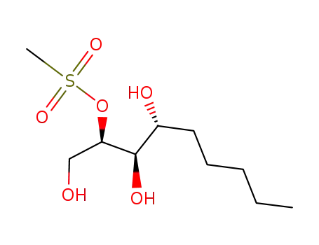 Molecular Structure of 570414-15-2 (1,2,3,4-Nonanetetrol, 2-methanesulfonate, (2R,3R,4R)-)