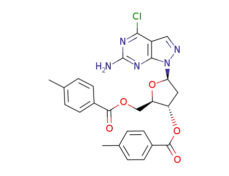 6-amino-4-chloro-1-(2'-deoxy-3',5'-di-O-(p-toluoyl)-β-D-erythro-pentofuranosyl)-1H-pyrazolo<3,4-d>pyrimidine