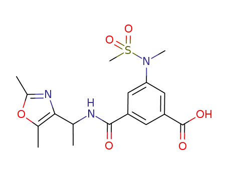 3-{[1-(2,5-dimethyloxazol-4-yl)ethyl]carbamoyl}-5-(N-methylmethan-5-ylsulfonamido)benzoic acid