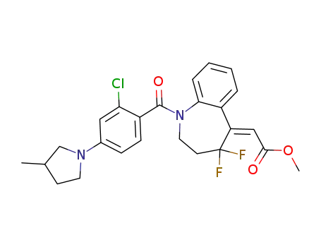 methyl (2Z)-{1-[2-chloro-4-(3-methylpyrrolidin-1-yl)benzoyl]-4,4-difluoro-1,2,3,4-tetrahydro-5H-1-benzazepin-5-ylidene}acetate