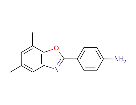 Molecular Structure of 293738-18-8 (4-(5,7-DIMETHYL-BENZOOXAZOL-2-YL)-PHENYLAMINE)