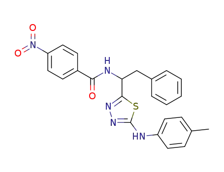 2-[1-(p-nitrobenzoylamino)-2-phenyl]ethyl-5-(p-tolylamino)-1,3,4-thiadiazole