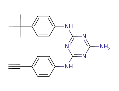 2-amino-4-(4-tertbutylphenylamino)-6-(4-ethynylphenylamino)-1,3,5-triazine