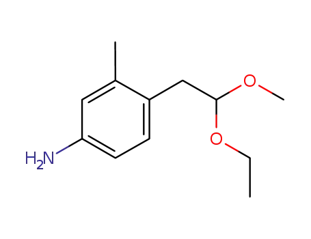 Molecular Structure of 1097200-07-1 (4-(2-ethoxy-2-methoxyethyl)-3-methylaniline)