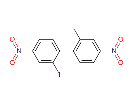 Molecular Structure of 61761-98-6 (1,1'-Biphenyl, 2,2'-diiodo-4,4'-dinitro-)