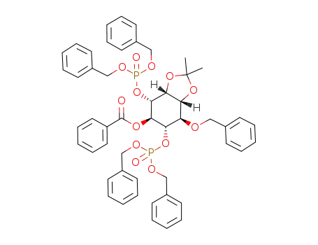 L-1,2-O-isopropylidene-4-O-benzoyl-6-O-benzyl-myo-inositol 3,5-bis(dibenzylphosphate)