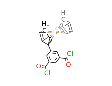 Molecular Structure of 1229970-98-2 (5-ferrocenyl isophthalic acid chloride)