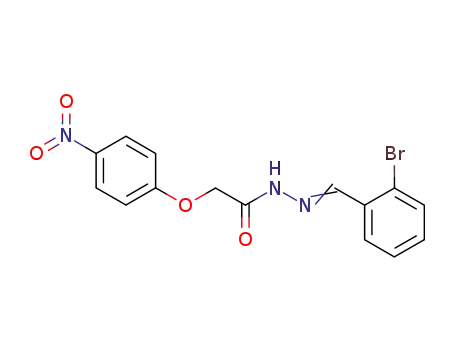 Molecular Structure of 352446-62-9 (N’-(2-bromobenzylidene)-2-(4-nitrophenoxy)acetohydrazide)