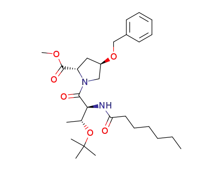 (2S,4R)-4-Benzyloxy-1-((2S,3R)-3-tert-butoxy-2-heptanoylamino-butyryl)-pyrrolidine-2-carboxylic acid methyl ester