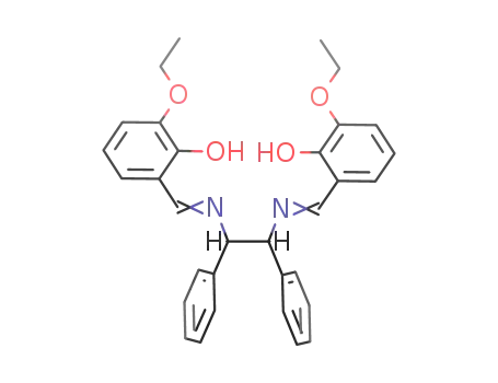 Molecular Structure of 199683-39-1 (N,N'-bis(3-ethoxysalicylidene)-(R,S)(S,R)-1,2-diphenyl-1,2-ethanediamine)