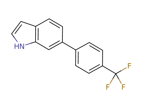 Molecular Structure of 599198-30-8 (1H-Indole, 6-[4-(trifluoromethyl)phenyl]-)