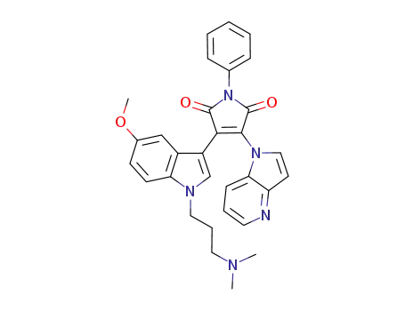 3-(5-methoxy-1-(3-(dimethylamino)propyl)-1H-indol-3-yl)-1-phenyl-4-(1H-pyrrolo[3,2-b]pyridin-1-yl)-1H-pyrrole-2,5-dione