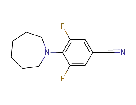 3,5-difluoro-4-azepan-1-ylbenzonitrile