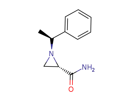 Molecular Structure of 75985-52-3 ((2R)-1-[(1R)-1-PHENYLETHYL]-2-AZIRIDINECARBOXAMIDE)