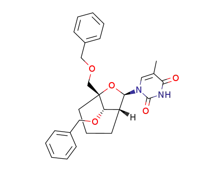 (1R,5R,7R,8S)-8-benzyloxy-5-benzyloxymethyl-7-(thymin-1-yl)-6-oxa-bicyclo[3.2.1]octane