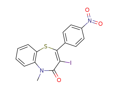 3-iodo-5-methyl-2-(4-nitrophenyl)benzo[b][1,4]thiazepin-4(5H)-one